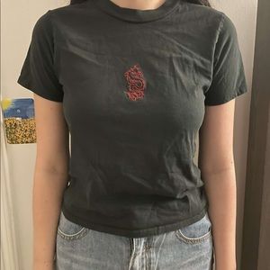 small brandy melville black tee